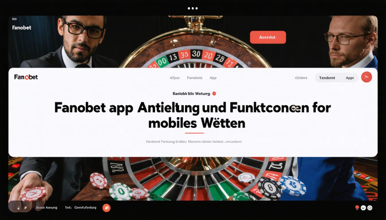 Fanobet app Anleitung und Funktionen für mobiles Wetten
